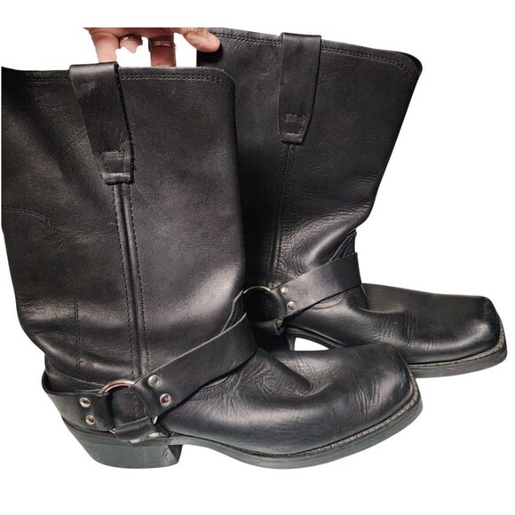 Durango Black Leather Harness Motorcycle Boots Size 9.5D - Picture 1 of 8